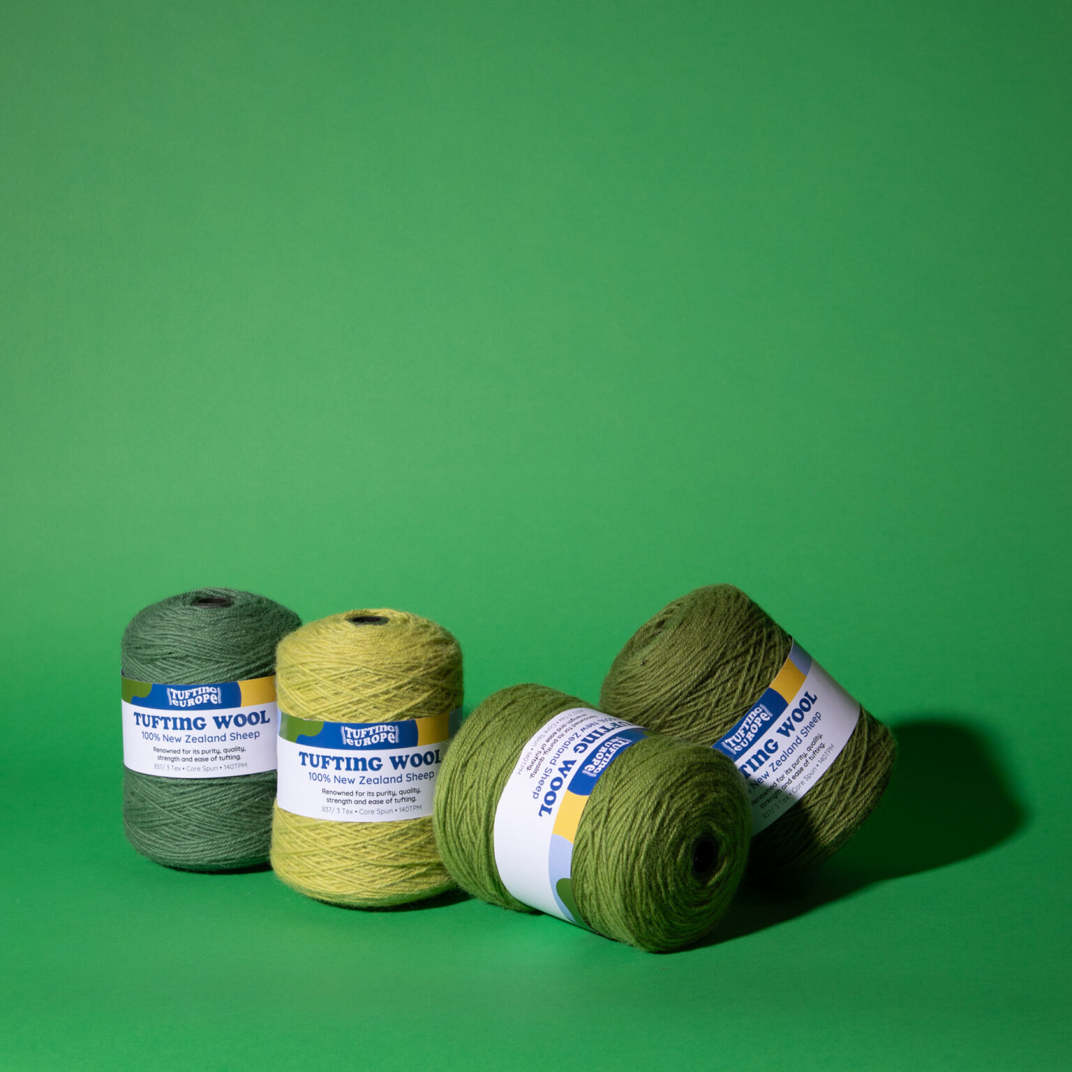 Dark Green 500 g Wool Tufting Yarn Tufting Europe