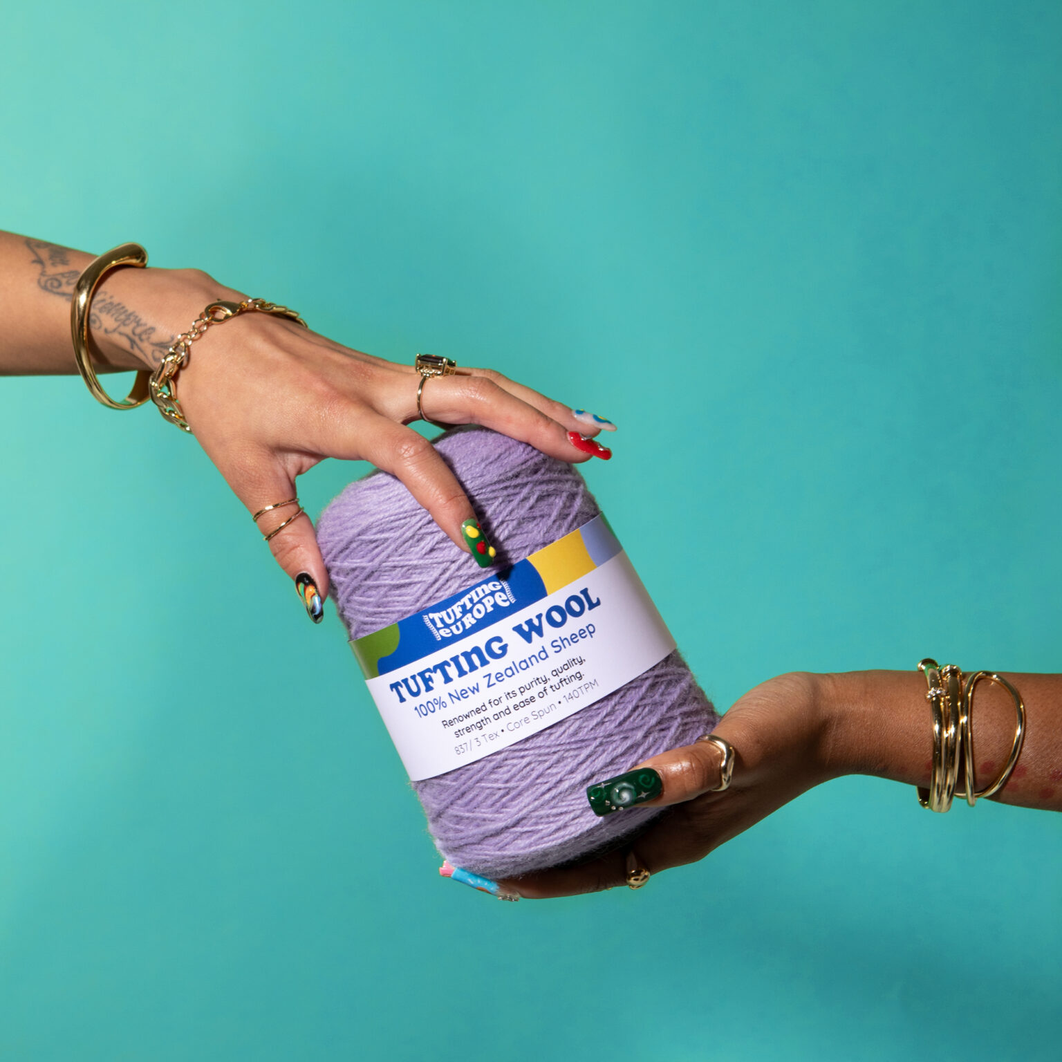 Purple 500 g Wool Tufting Yarn Tufting Europe