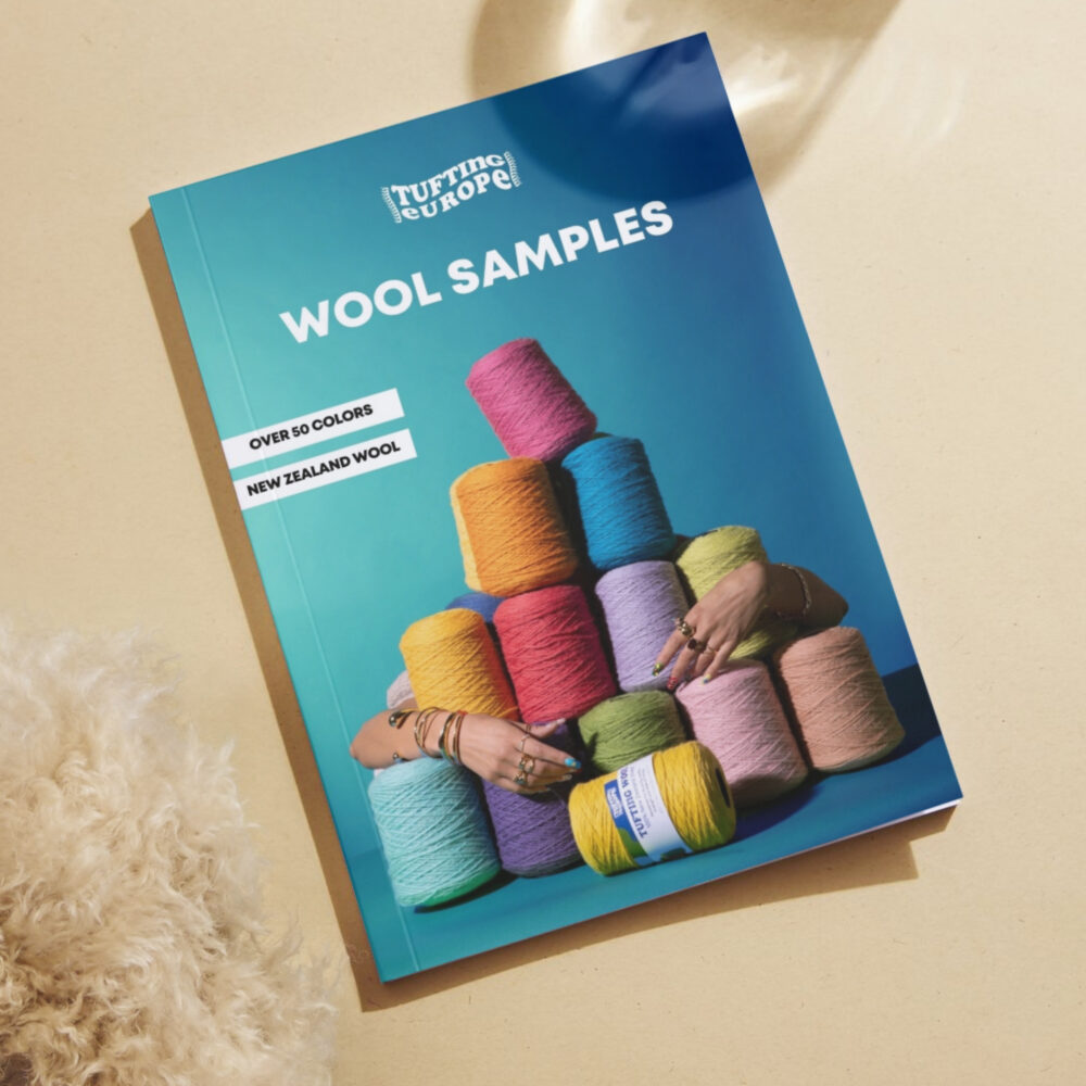 wool color card for tufting yarn