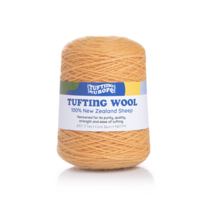 Licht oranje tufting garen op kegel - 100% Nieuw-Zeelands wol