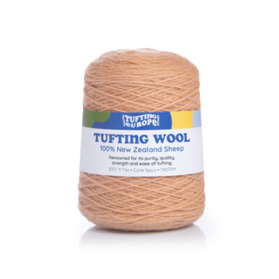 Filato per tufting color salmone in rocca - 100% lana neozelandese