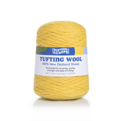 Geel Tufting Garen op kegel - 100% Nieuw-Zeelands wol