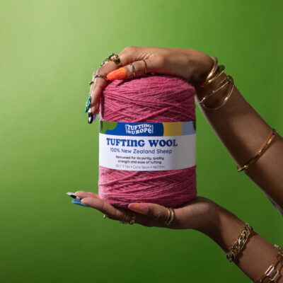 Fuchsia Pink 500 g Wool Tufting Yarn 4 Fuchsia Pink Tufting Yarn on Cone - 100% New Zealand Wool
