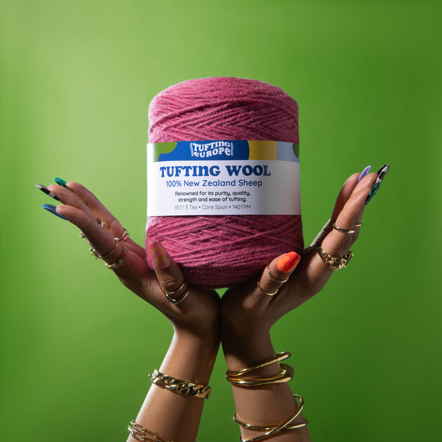 Tufting-Garn Für Teppich Und Kunsthandwerk – 0,2 Zoll (ca. 5 Mm) Breit, Reine Farben, Vielseitig Einsetzbar