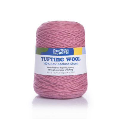 Przędza do tuftingu Super Pink na stożku - 100% wełna nowozelandzka