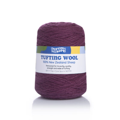 Aubergine Purple Tufting Yarn on Cone - 100% New Zealand Wool