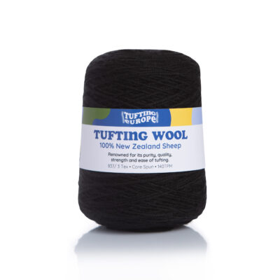 Black Tufting Yarn on Cone - 100% New Zealand Wool
