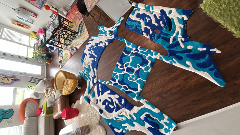 therugdealer porsche layout La Porsche tuftée de TheRugDealer, trois années de création