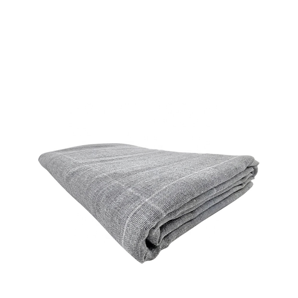 Grauer Polyester-Tuftingstoff 200 x 200 cm