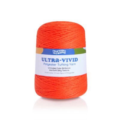 Neon Orange Ultra-Vivid Polyester Tufting Yarn