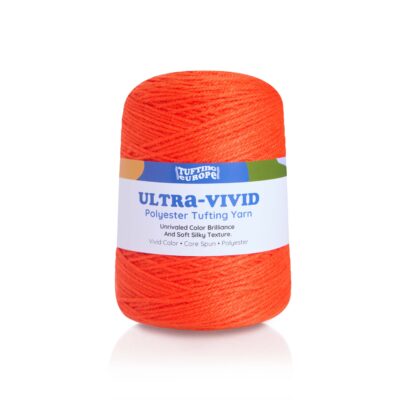 Filato per tufting in poliestere ultra-vivido Arancione Neon