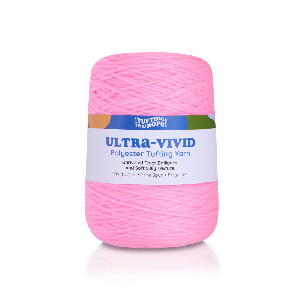 Różowa Przędza do Tuftingu z Poliestru Ultra-Vivid