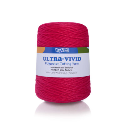 Cerise Ultra-Vivid Polyester Tufting Yarn