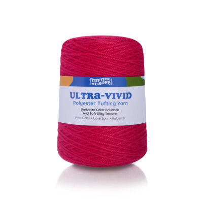 Filato per tufting in poliestere ultra-vivido color ciliegia