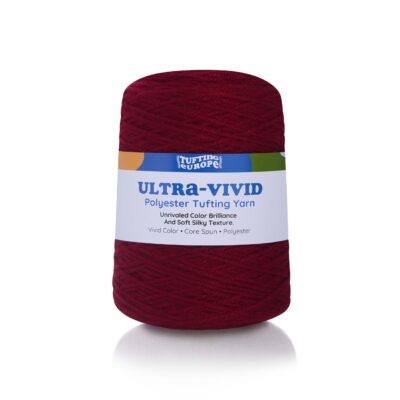 Filato per Tufting in Poliestere Ultra-Vivido Rosso Ciliegia