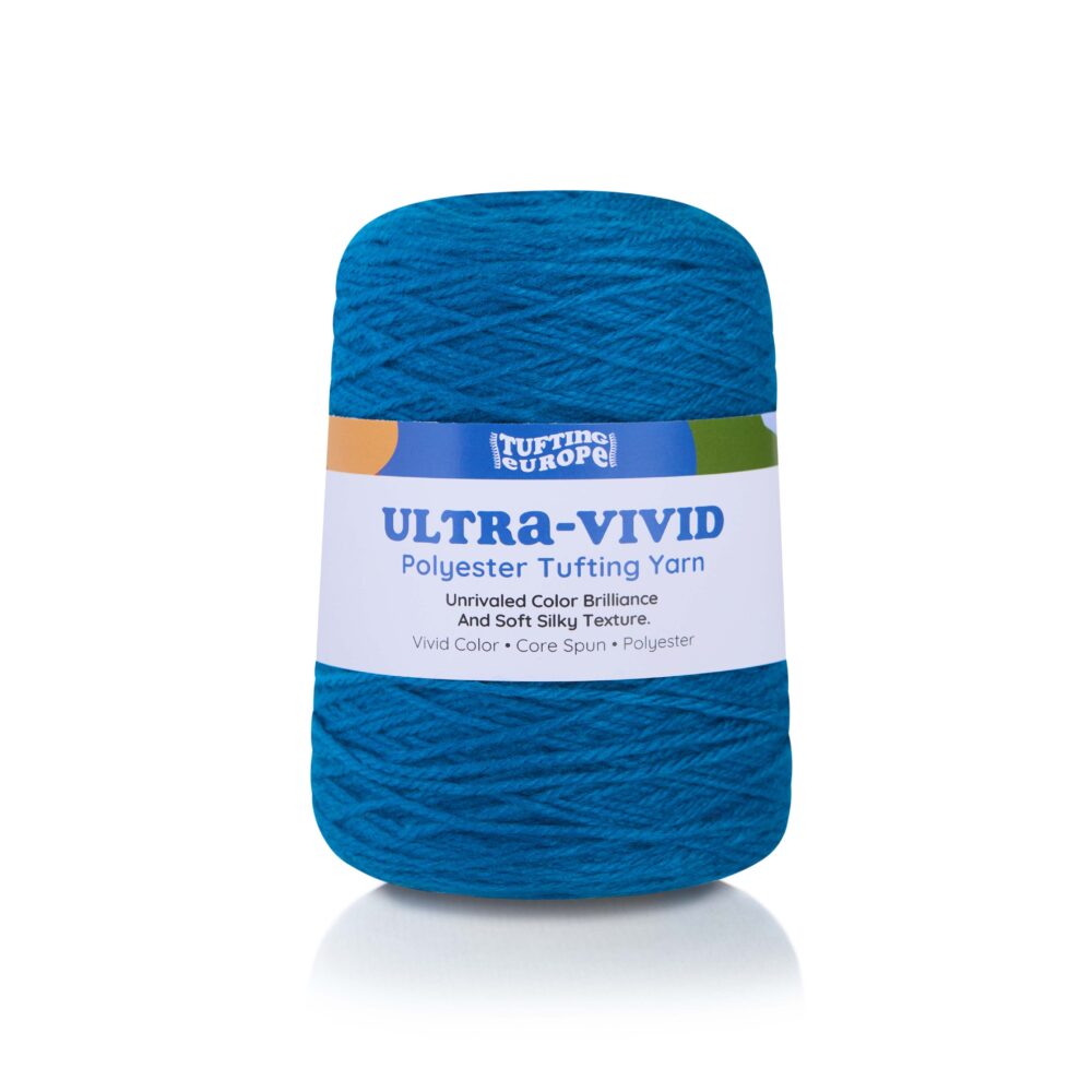 Lazurowa Przędza do Tuftingu z Poliestru Ultra-Vivid