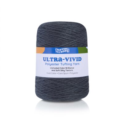 Dark Grey Ultra-Vivid Polyester Tufting Yarn