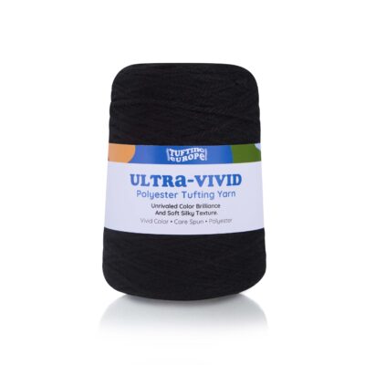 Czarna Przędza do Tuftingu z Poliestru Ultra-Vivid